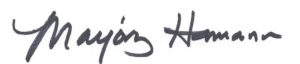 Marjory Hamann signature