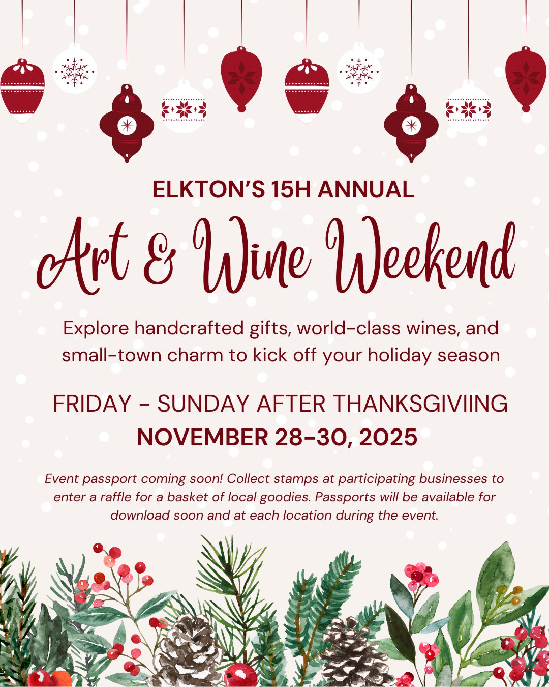 Art and Wine 25 announcement